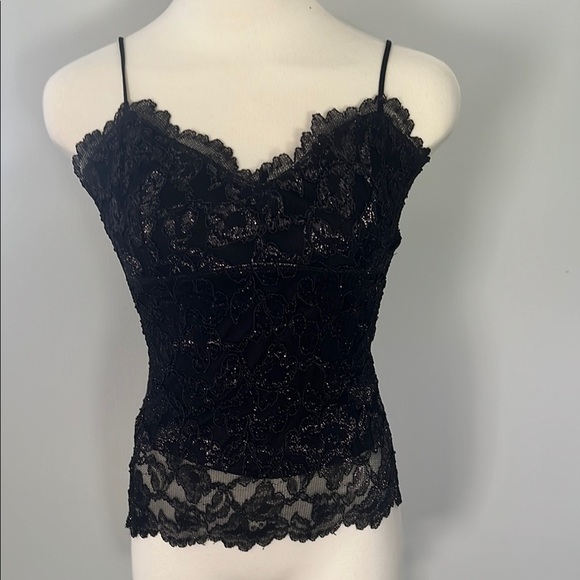 Betsey Johnson Vintage Black Lace Camisole & Pant Outfit - Picture 1 of 11